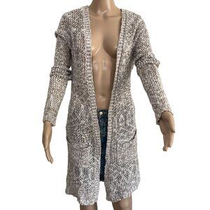 Arizona Jean Company Beige White Knitted Cardigan Size Small